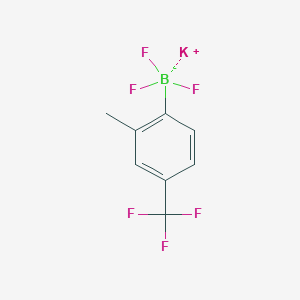 molecular formula C8H6BF6K B13476762 Potassium trifluoro(2-methyl-4-(trifluoromethyl)phenyl)borate 