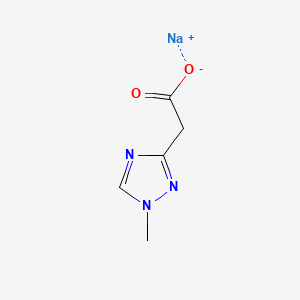 molecular formula C5H6N3NaO2 B13476768 sodium 2-(1-methyl-1H-1,2,4-triazol-3-yl)acetate 