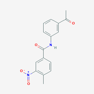molecular formula C16H14N2O4 B1347677 N-(3-acetylphenyl)-4-methyl-3-nitrobenzamide CAS No. 418787-86-7