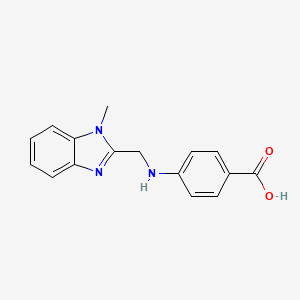 molecular formula C16H15N3O2 B1347678 4-{[(1-methyl-1H-benzimidazol-2-yl)methyl]amino}benzoic acid CAS No. 328559-27-9