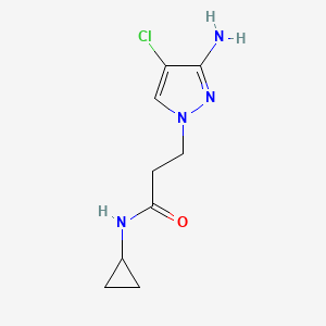 molecular formula C9H13ClN4O B13476826 3-(3-Amino-4-chloro-1h-pyrazol-1-yl)-N-cyclopropylpropanamide 