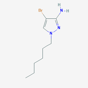 molecular formula C9H16BrN3 B13476837 4-Bromo-1-hexyl-1h-pyrazol-3-amine 