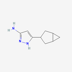 molecular formula C9H13N3 B13476859 3-{bicyclo[3.1.0]hexan-3-yl}-1H-pyrazol-5-amine 