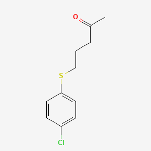 molecular formula C11H13ClOS B13476879 5-((4-Chlorophenyl)thio)pentan-2-one 