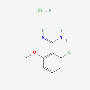 molecular formula C8H10Cl2N2O B13476885 2-Chloro-6-methoxybenzene-1-carboximidamide hydrochloride 