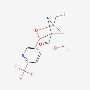 Ethyl 1-(iodomethyl)-3-(6-(trifluoromethyl)pyridin-3-yl)-2-oxabicyclo[2.1.1]hexane-4-carboxylate