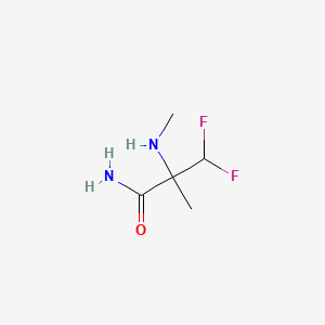 molecular formula C5H10F2N2O B13476902 3,3-Difluoro-2-methyl-2-(methylamino)propanamide 