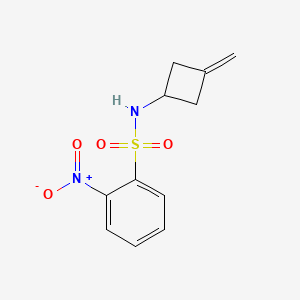 molecular formula C11H12N2O4S B13476903 N-(3-methylidenecyclobutyl)-2-nitrobenzene-1-sulfonamide 