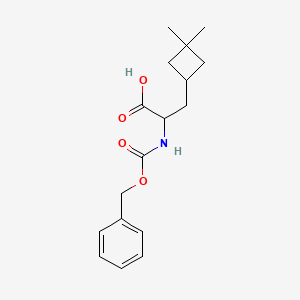 molecular formula C17H23NO4 B13476927 2-{[(Benzyloxy)carbonyl]amino}-3-(3,3-dimethylcyclobutyl)propanoic acid 