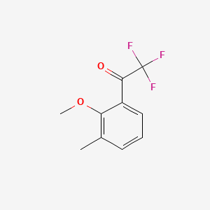 molecular formula C10H9F3O2 B13476928 2,2,2-Trifluoro-1-(2-methoxy-3-methylphenyl)ethan-1-one 