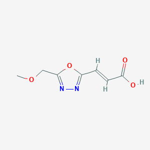 molecular formula C7H8N2O4 B13476945 3-(5-(Methoxymethyl)-1,3,4-oxadiazol-2-yl)acrylic acid CAS No. 1562269-38-8