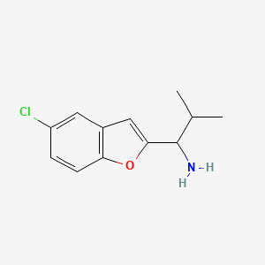 1-(5-Chlorobenzofuran-2-yl)-2-methylpropan-1-amine