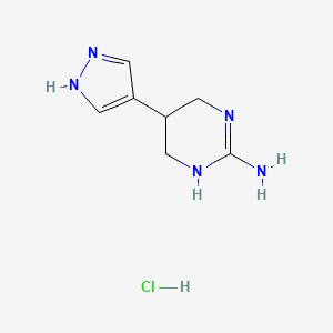 5-(1H-pyrazol-4-yl)-1,4,5,6-tetrahydropyrimidin-2-amine hydrochloride