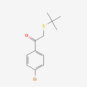 molecular formula C12H15BrOS B13476966 1-(4-Bromophenyl)-2-(tert-butylthio)ethan-1-one 