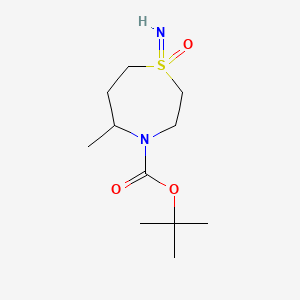 molecular formula C11H22N2O3S B13476993 Tert-butyl 1-imino-5-methyl-1-oxo-1lambda6,4-thiazepane-4-carboxylate 