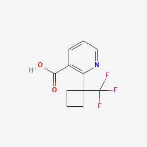 molecular formula C11H10F3NO2 B13477011 2-[1-(Trifluoromethyl)cyclobutyl]pyridine-3-carboxylic acid CAS No. 2866335-12-6