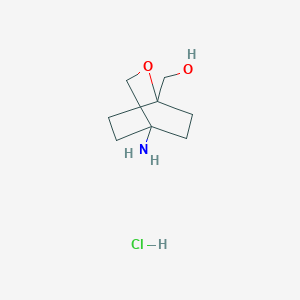 molecular formula C8H16ClNO2 B13477018 (4-Amino-2-oxabicyclo[2.2.2]octan-1-YL)methanol hydrochloride 