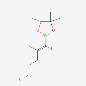 molecular formula C12H22BClO2 B13477038 2-(5-Chloro-2-methylpent-1-en-1-yl)-4,4,5,5-tetramethyl-1,3,2-dioxaborolane 