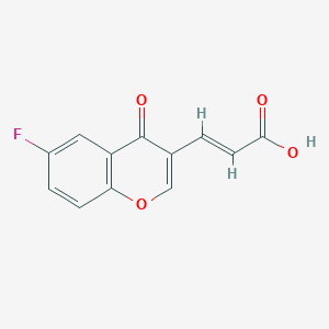 molecular formula C12H7FO4 B1347705 (2e)-3-(6-Fluoro-4-oxo-4h-chromen-3-yl)prop-2-enoic acid 