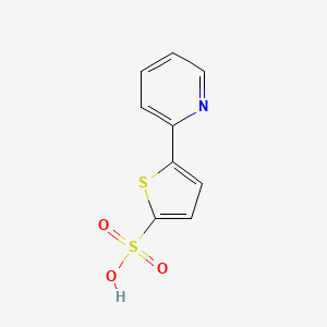 molecular formula C9H7NO3S2 B13477073 5-(Pyridin-2-yl)thiophene-2-sulfonic acid 