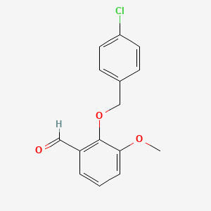 molecular formula C15H13ClO3 B1347710 2-[(4-氯苄基)氧基]-3-甲氧基苯甲醛 CAS No. 52803-62-0