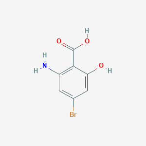 molecular formula C7H6BrNO3 B13477100 2-Amino-4-bromo-6-hydroxybenzoic acid 