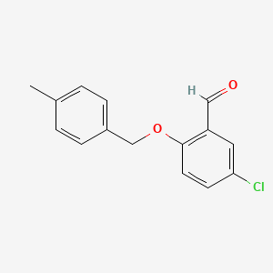 molecular formula C15H13ClO2 B1347712 5-Chloro-2-[(4-methylbenzyl)oxy]benzaldehyde CAS No. 590360-23-9