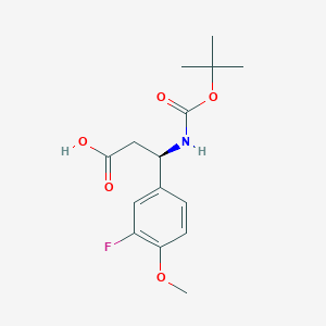 (R)-3-((tert-Butoxycarbonyl)amino)-3-(3-fluoro-4-methoxyphenyl)propanoic acid