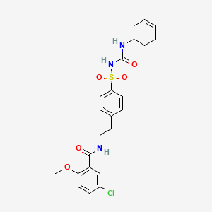 5-chloro-N-{2-[4-({[(cyclohex-3-en-1-yl)carbamoyl]amino}sulfonyl)phenyl]ethyl}-2-methoxybenzamide