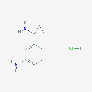 molecular formula C9H13ClN2 B13477169 3-(1-Aminocyclopropyl)aniline hydrochloride 