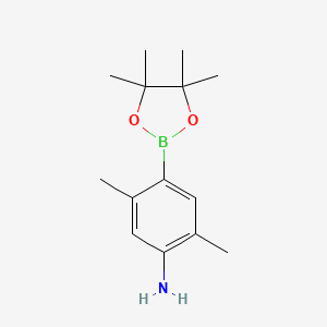 molecular formula C14H22BNO2 B13477179 2,5-Dimethyl-4-(tetramethyl-1,3,2-dioxaborolan-2-yl)aniline 