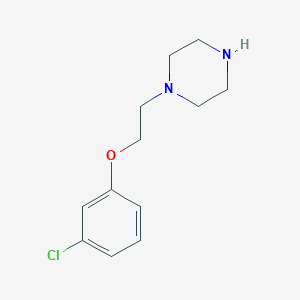 molecular formula C12H17ClN2O B1347718 1-[2-(3-氯苯氧基)乙基]哌嗪 CAS No. 401500-65-0
