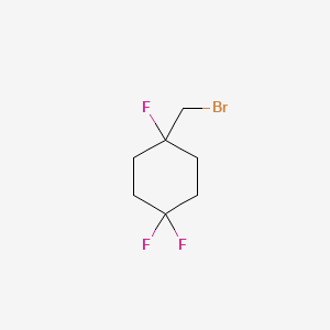 molecular formula C7H10BrF3 B13477184 1-(Bromomethyl)-1,4,4-trifluorocyclohexane 