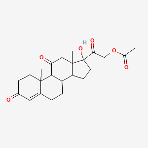 2-{1-hydroxy-9a,11a-dimethyl-7,10-dioxo-1H,2H,3H,3aH,3bH,4H,5H,7H,8H,9H,9aH,9bH,10H,11H,11aH-cyclopenta[a]phenanthren-1-yl}-2-oxoethyl acetate