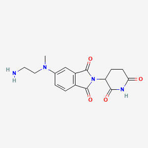 molecular formula C16H18N4O4 B13477216 5-[2-Aminoethyl(methyl)amino]-2-(2,6-dioxo-3-piperidyl)isoindoline-1,3-dione 