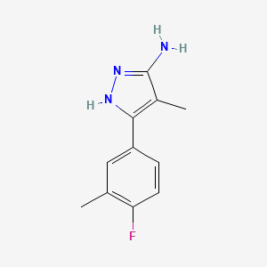 3-(4-Fluoro-3-methylphenyl)-4-methyl-1h-pyrazol-5-amine