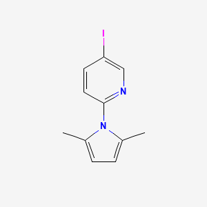 molecular formula C11H11IN2 B1347725 2-(2,5-dimethyl-1H-pyrrol-1-yl)-5-iodopyridine CAS No. 477889-91-1