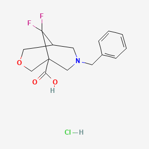 7-Benzyl-9,9-difluoro-3-oxa-7-azabicyclo[3.3.1]nonane-1-carboxylic acid hydrochloride