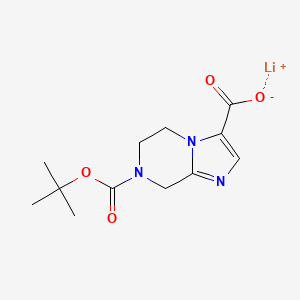 lithium(1+) 7-[(tert-butoxy)carbonyl]-5H,6H,7H,8H-imidazo[1,2-a]pyrazine-3-carboxylate