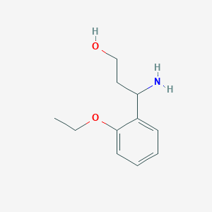 molecular formula C11H17NO2 B13477284 3-Amino-3-(2-ethoxyphenyl)propan-1-ol 