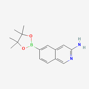 molecular formula C15H19BN2O2 B13477294 6-(4,4,5,5-Tetramethyl-1,3,2-dioxaborolan-2-yl)isoquinolin-3-amine 