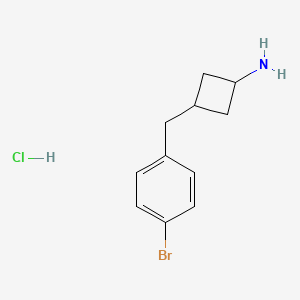 3-[(4-Bromophenyl)methyl]cyclobutan-1-amine hydrochloride