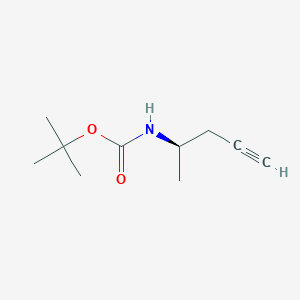 molecular formula C10H17NO2 B13477318 Tert-butyl (R)-pent-4-YN-2-ylcarbamate 