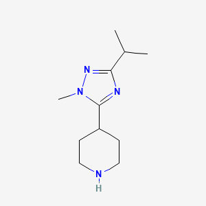 4-(3-Isopropyl-1-methyl-1h-1,2,4-triazol-5-yl)piperidine