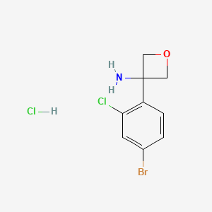 3-(4-Bromo-2-chlorophenyl)oxetan-3-amine hydrochloride