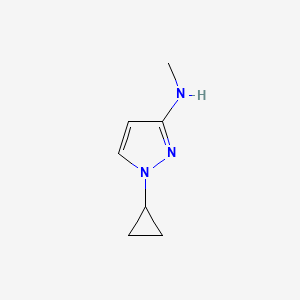 molecular formula C7H11N3 B13477360 1-Cyclopropyl-N-methyl-1H-pyrazol-3-amine 