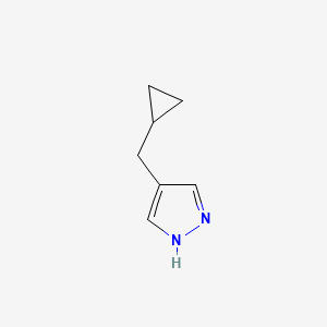 molecular formula C7H10N2 B13477385 4-(cyclopropylmethyl)-1H-pyrazole 