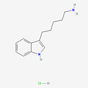 molecular formula C13H19ClN2 B13477396 5-(1H-indol-3-yl)pentan-1-amine hydrochloride 