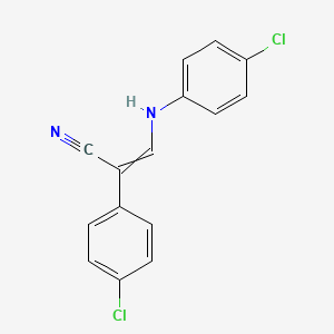 molecular formula C15H10Cl2N2 B1347743 3-(4-Chloroanilino)-2-(4-chlorophenyl)acrylonitrile 