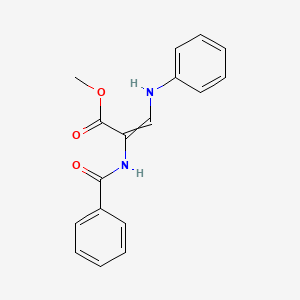 molecular formula C17H16N2O3 B1347745 2-丙烯酸，2-(苯甲酰基氨基)-3-(苯基氨基)-，甲酯 CAS No. 102025-82-1